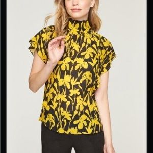 Milly Iris Print Sia Silk Chiffon Top size 2 / XS